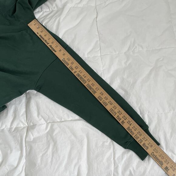 Hours Drop Shoulder Hoodie Pullover Oversized Boxy Heavy Forest Green Men’s S - Picture 8 of 9